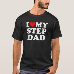 Ich Liebe Mein Step Vater Stepdad Bonus Vater Red T-Shirt