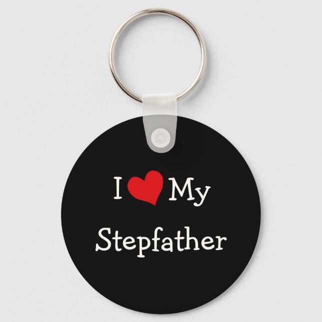 Ich Liebe mein Stepfather Black Schlüsselanhänger (Vorderseite)