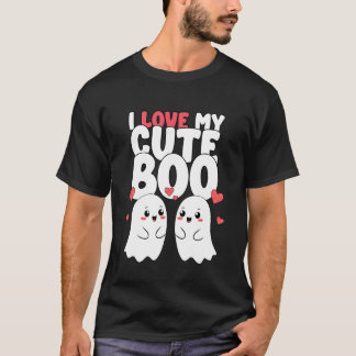 Ich liebe mein süßes Boo Tee Halloween Geist Paare