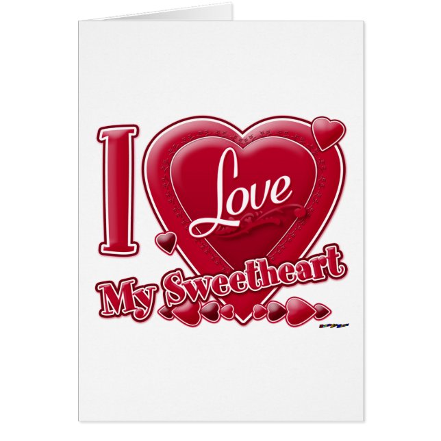 Ich Liebe mein Sweetheart rot - Herz (Vorne)