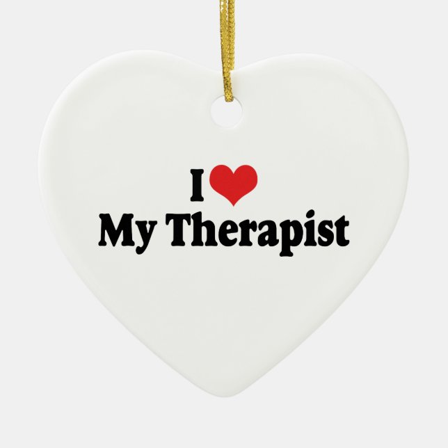 Ich Liebe mein Therapeut Ornament (Vorne)