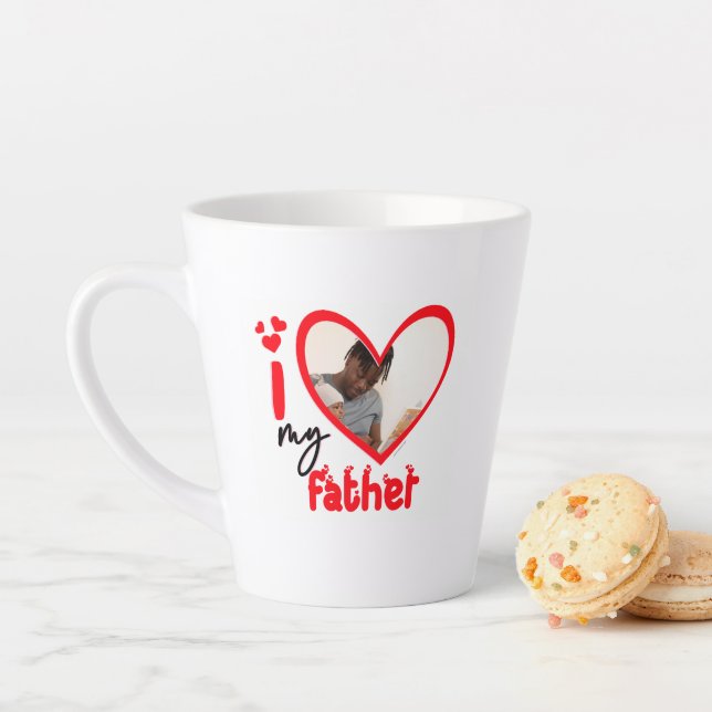 Ich Liebe mein Vater Foto Geschenk Latte Tasse (Beispiel)