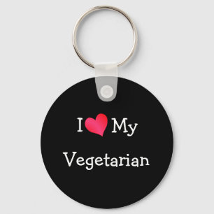 Ich Liebe mein Vegetarisch Schlüsselanhänger