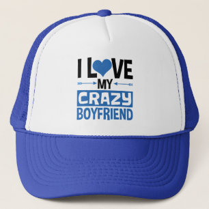 Ich Liebe mein verrückter Freund Niedlich Valentin Truckerkappe