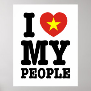 Ich liebe mein vietnamesisches Volk Poster