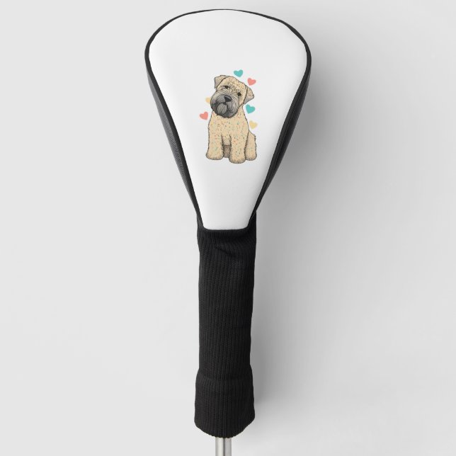 Ich Liebe mein weich beschichtetes Wheaten Terrier Golf Headcover (Vorderseite)