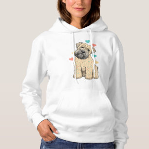 Ich Liebe mein weich beschichtetes Wheaten Terrier Hoodie