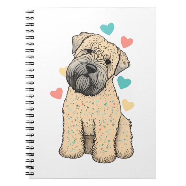 Ich Liebe mein weich beschichtetes Wheaten Terrier Notizblock (Vorderseite)