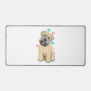 Ich Liebe mein weich beschichtetes Wheaten Terrier Schreibtischunterlage