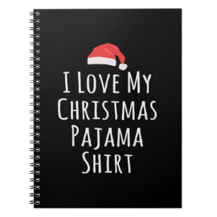 Ich Liebe mein Weihnachts-Pajama-Shirt Notizblock