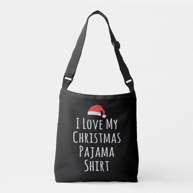 Ich Liebe mein Weihnachts-Pajama-Shirt Tragetaschen Mit Langen Trägern (Vorderseite)