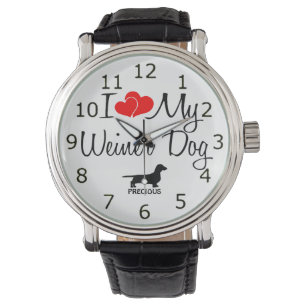 Ich Liebe mein Weiner Dog Armbanduhr
