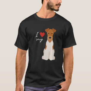 Ich Liebe mein weißer & tehrer Hund T-Shirt