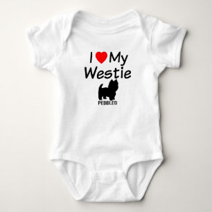 Ich Liebe mein Westie Hund Baby Strampler