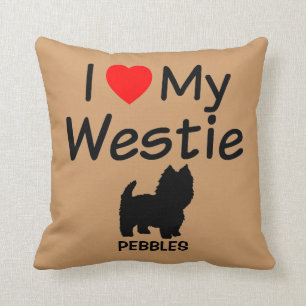 Ich Liebe mein Westie Hund Kissen