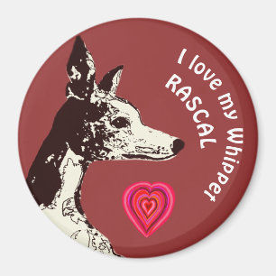 Ich Liebe mein Whippet Magnet