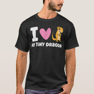 Ich Liebe mein winziges Drachenreptilienpet Gecko T-Shirt