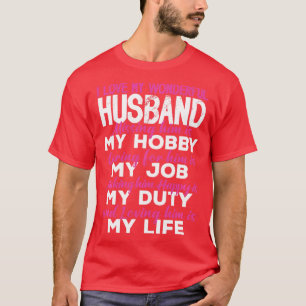 Ich Liebe, mein wunderbarer Mann vermisst ist er m T-Shirt