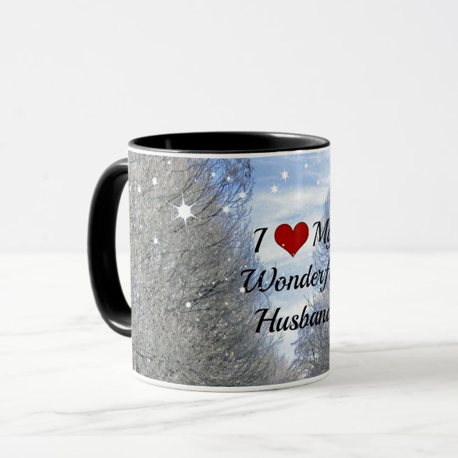 Ich Liebe mein wunderbares Ehemann Tasse (Vorderseite Links)
