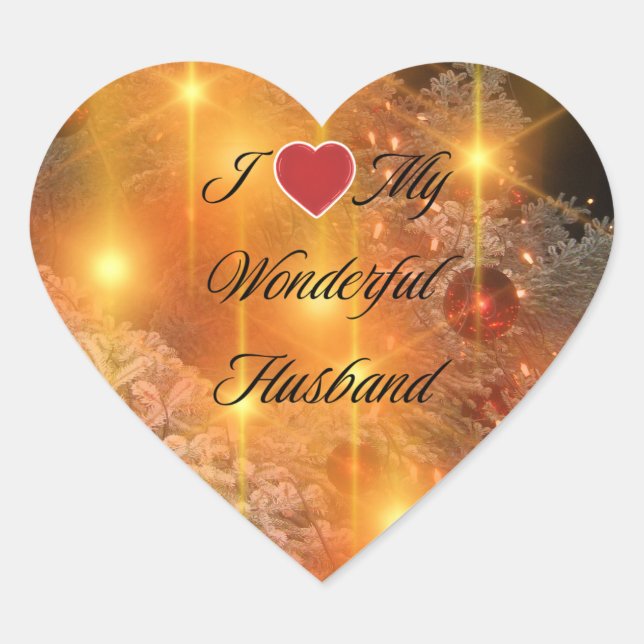 Ich Liebe mein wunderschöner Husband-Heart-Sticker Herz-Aufkleber (Vorderseite)