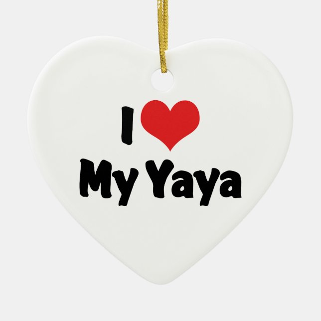 Ich Liebe mein Yaya-Ornament Keramikornament (Vorne)