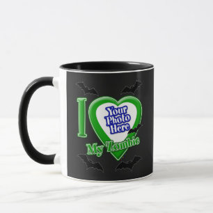 Ich Liebe mein Zombie mit Ihrem Foto mit Fledermäu Tasse