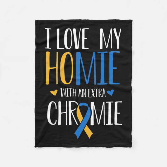 Ich Liebe mein Zuhause mit einem extra Chromie Dow Fleecedecke (Vorderseite)