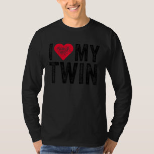 Ich Liebe mein zweiköpfiges Rotes Herz Funny Distr T-Shirt