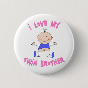 Ich Liebe mein Zwillingsbruder Button