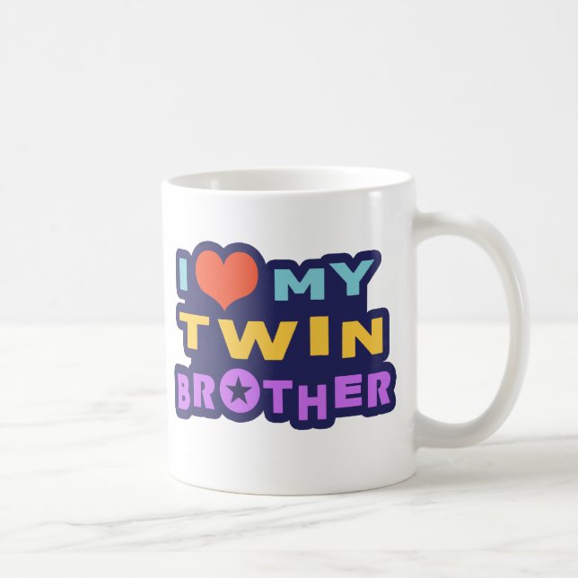 Ich Liebe mein Zwillingsbruder Kaffeetasse (Rechts)