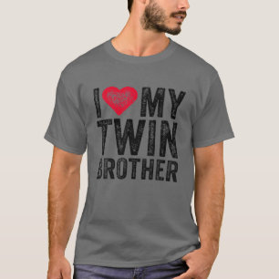 Ich Liebe mein Zwillingsbruder Rotes Herz Funny be T-Shirt