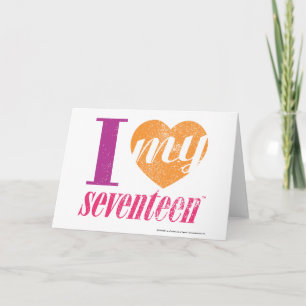 Ich Liebe meine 17 Orange Karte