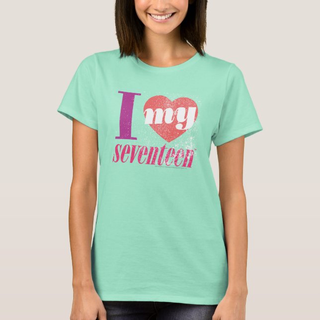 Ich Liebe meine 17 Pink T-Shirt (Vorderseite)