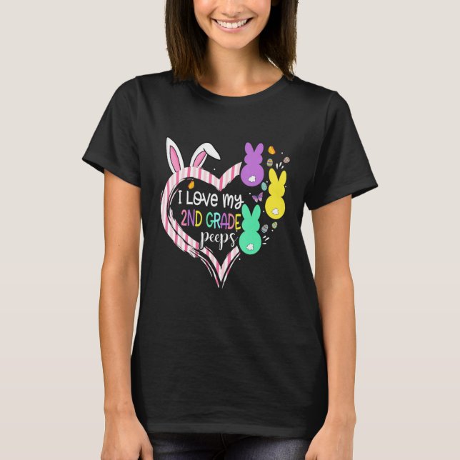 Ich Liebe meine 2. Klasse Bunnies am Osterwochenhe T-Shirt (Vorderseite)