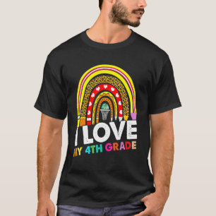 Ich Liebe meine 4. Klasse Basketball Lehrer erster T-Shirt
