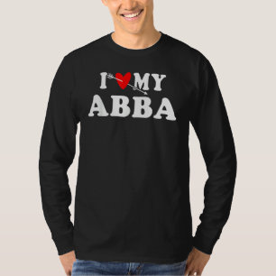 Ich Liebe meine Abba mit rotem Herzen für Männer F T-Shirt