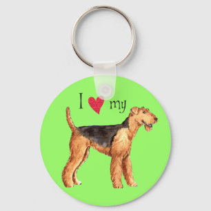 Ich Liebe meine Airedale Schlüsselanhänger