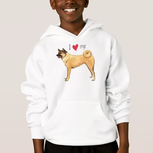 Ich Liebe meine Akita Hoodie (Vorderseite)