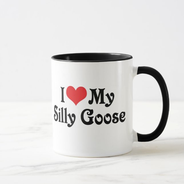 Ich Liebe meine Alberne Gans Tasse (Rechts)