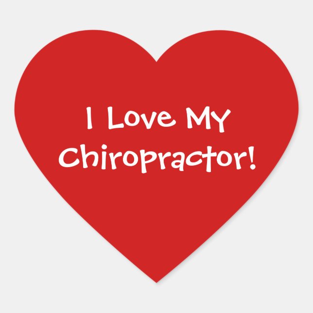 Ich Liebe meine Aufkleber für Chiropraktoren (Vorderseite)
