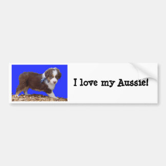 Ich Liebe meine Aussie! Autoaufkleber