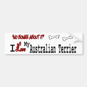 Ich Liebe meine australischen Terrier Autoaufkleber
