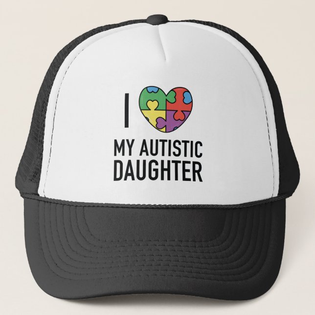 Ich Liebe meine Autistische Tochter Truckerkappe (Vorderseite)