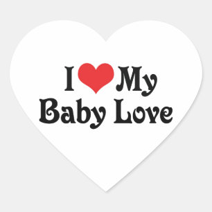 Ich liebe meine Baby Love Herz-Aufkleber