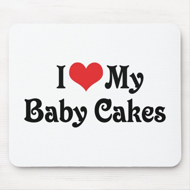 Ich Liebe meine Babykuchen Mousepad (Vorne)