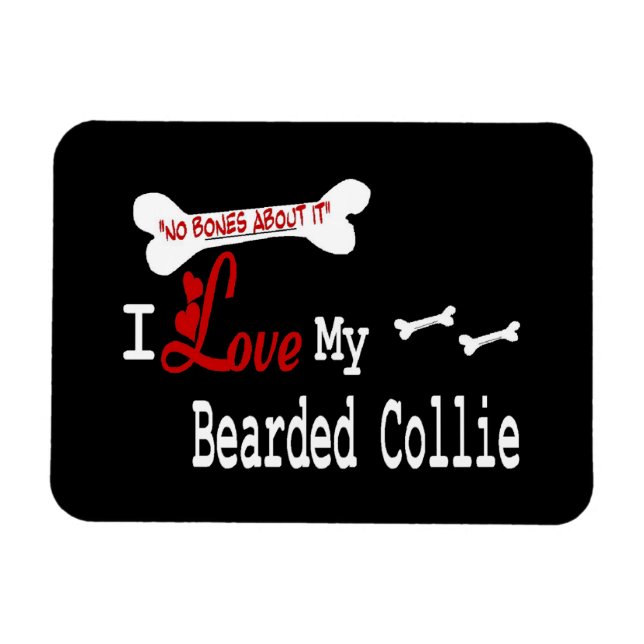 Ich Liebe meine bärtige Collie Magnet (Horizontal)