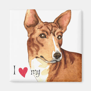 Ich Liebe meine Basenji Magnet