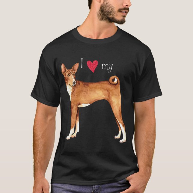 Ich Liebe meine Basenji T-Shirt (Vorderseite)
