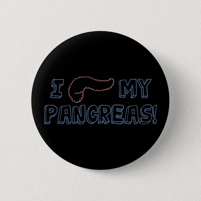 Ich Liebe meine Bauchspeicheldrüse Button (Vorderseite)