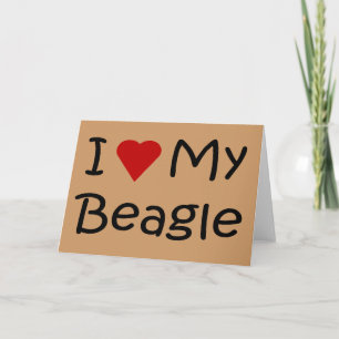 Ich liebe meine Beagle-Hundeliebhaber-Geschenke un Karte